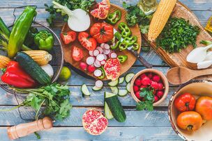 Groenten vormen het dieet van het zomerdieet