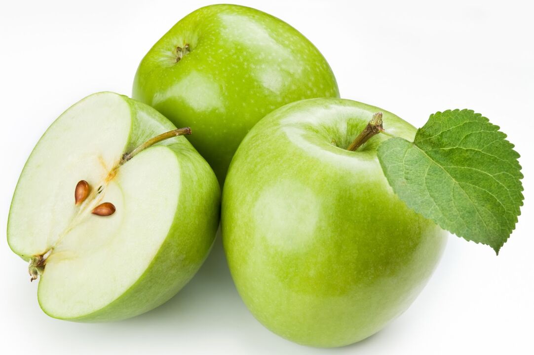 Appels kunnen worden opgenomen in het dieet van een vastendag op kefir